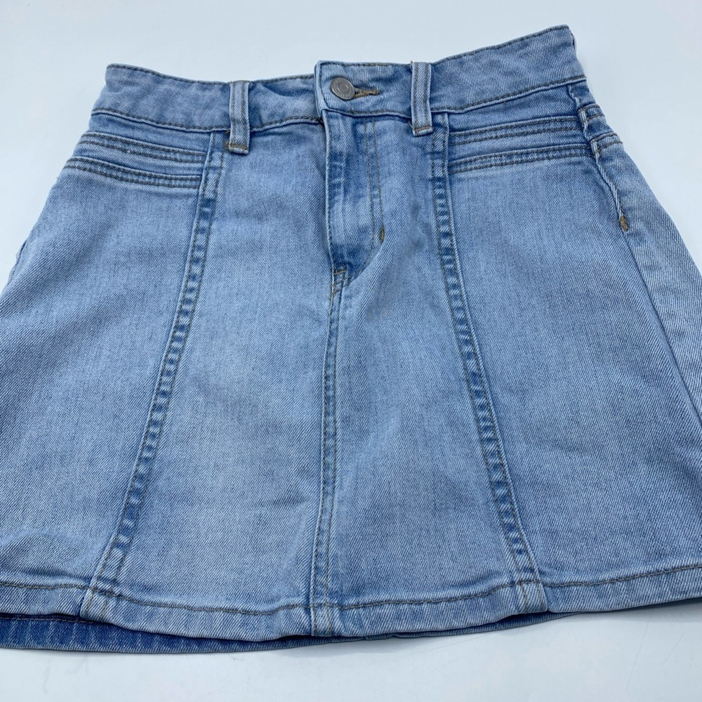 Pacsun Women/Girl Low Rise Mini Jean Skirt 24 Y2K Light Wash